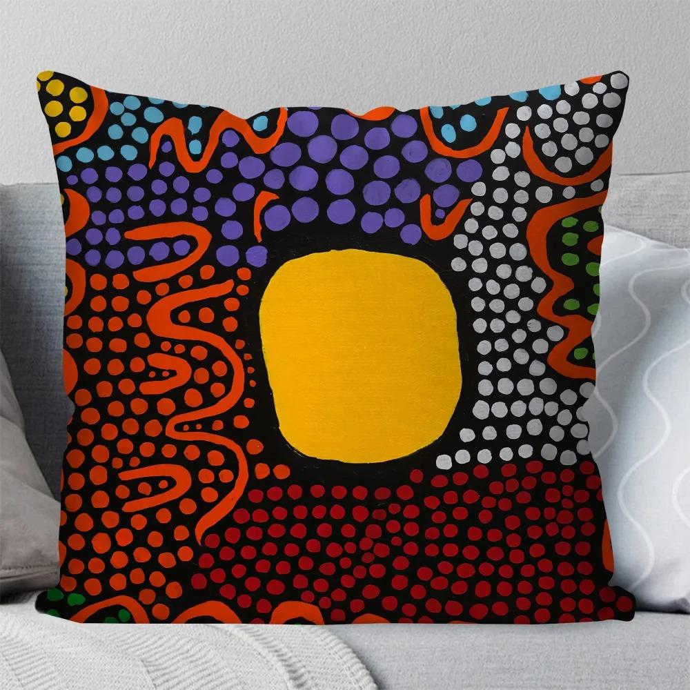 Home Decor Colorful Dots And Shapes Pattern Pillow Covers Pattern Cushion Cover Suitable For Sofa Bedroom Car Pillow Cover