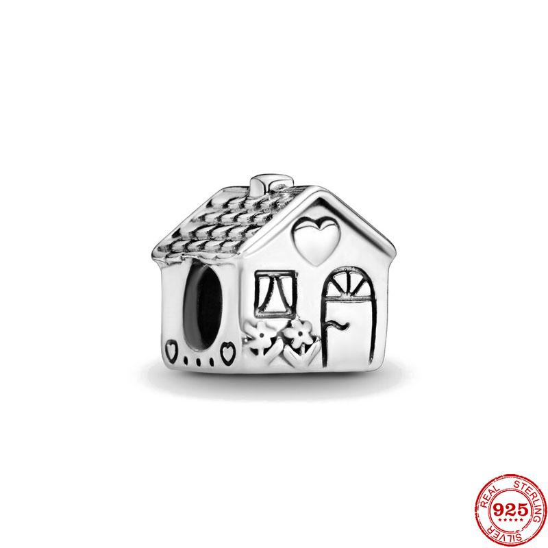 S925 Silver Fine Beads Fit Fasion Original Bracelet Necklace Pendant Women Love Couple Dangle Shiny Mom Charms Jewelry 