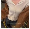 Women's French Style Red Knit Cardigan: Short, Long Sleeve, High-End Look for Spring and Autumn