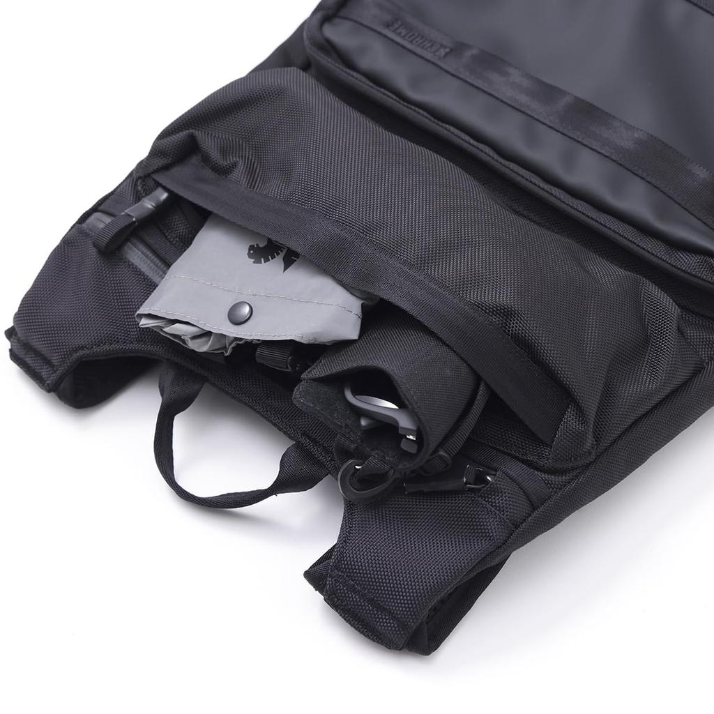 Chrome AXCEL BRIEF PACK SLIM Backpack (Current Model) BKBLACK, Black, 10L, Waterproof