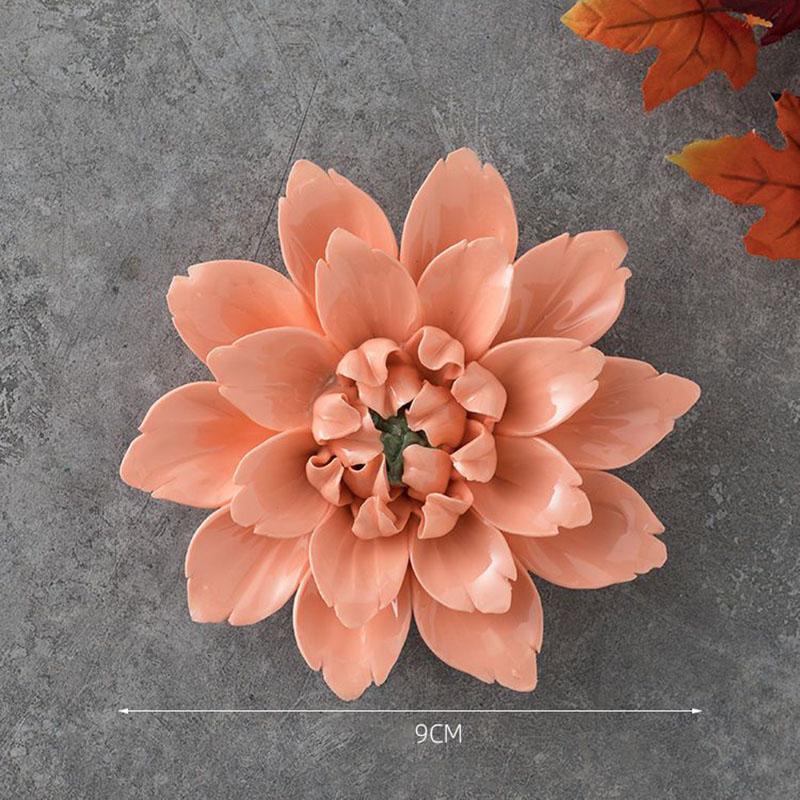 Modern 3D Ceramic Flower Wall Mural Decoration Home Bedroom Porch Wall Sticker Ornaments Office Lobby Club Wall Accessories Item