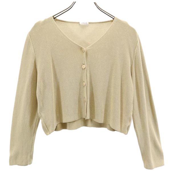 FOXEY made in Japan Long sleeve knit cardigan beige Women Used