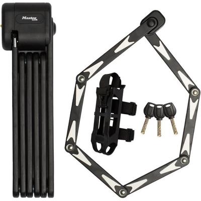 Faltbares Fahrradschloss - MASTER LOCK - 8333EURDPRO - Gehärteter Stahl, 3 Schlüssel, Zertifiziert, Halterung inklusive