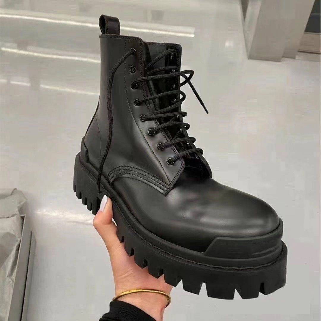 Fashion Shoes Cswo01 Men's New Autumn And Winter Velvet Thick-Soled Heightening Niche Fashion Boots Locomotive Tooling Shoes Cm