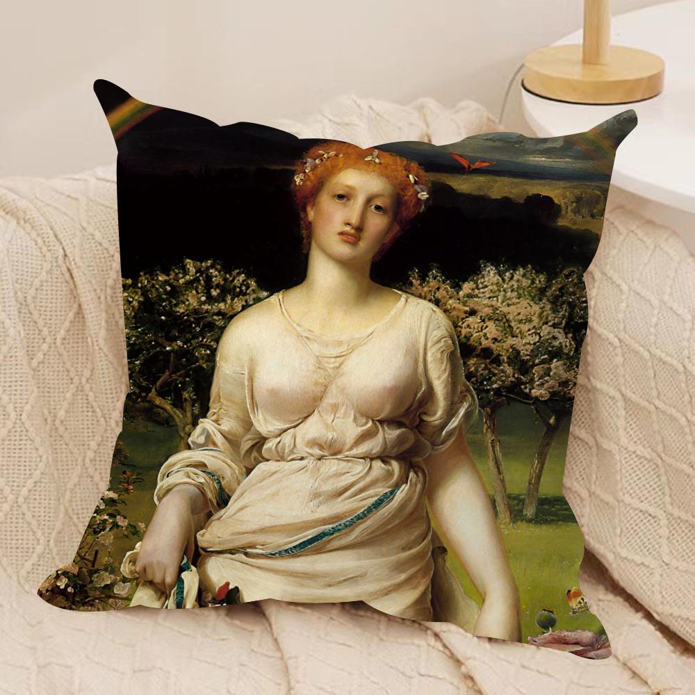European Fun Figures Cushion Cover Silky Short Plush DoubleSided Printed Pillow Case for Sofa All Seasons Home Decor Gift
