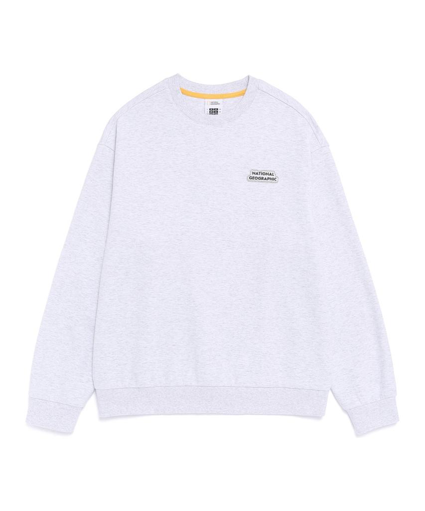 NATIONALGEOGRAPHIC N261Usw920 Lontara Lettering Graphic Semi-Overfit Sweatshirt Lm/Grey