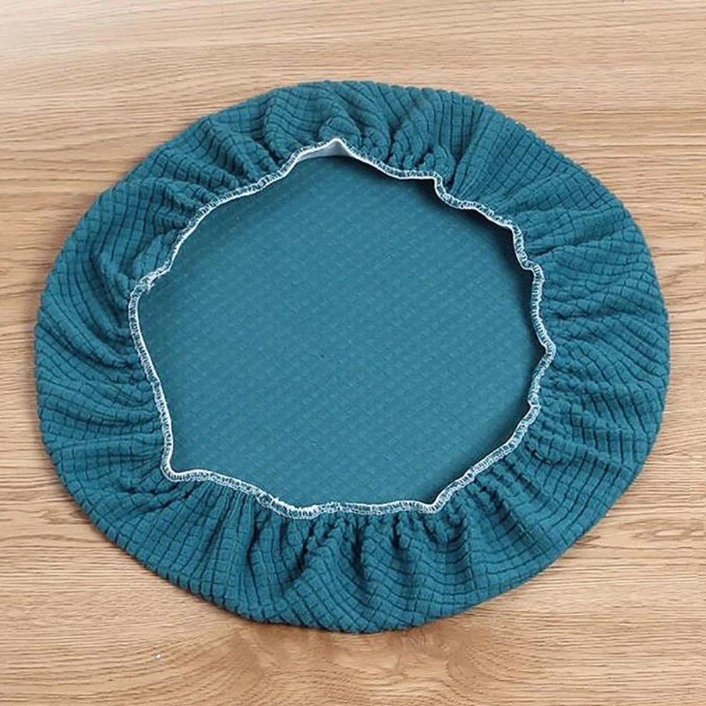 Thickened Bar Stool Cover Elastic Seat Chair Slipcover Soft Round Chair Cover