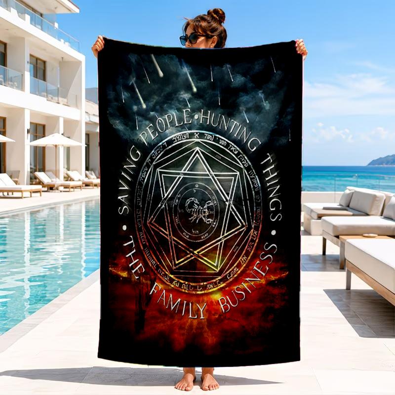 Natural Symbolism Beach Towel, Microfiber Beach Towel, Perfect For Pool, Beach, Travel, Home Decor Beach Party Fan Gifts