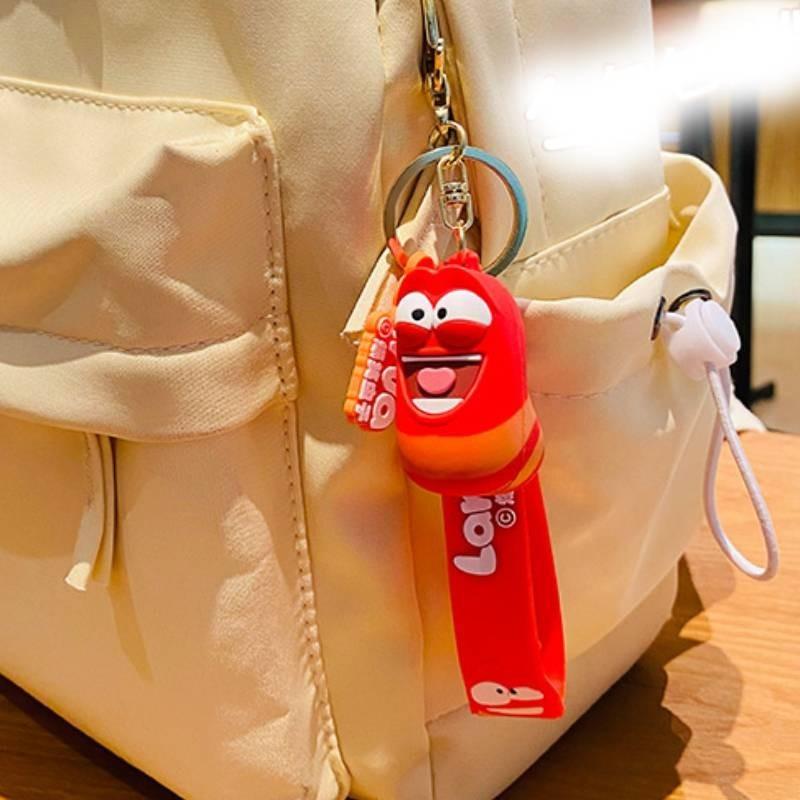 Larva Toy Keychain Schoolbag Decorative Pendant Pvc Material Children Gifts