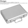 Aluminum Attache Case with Lock and Handle Protection, Game Card Storage Organizer, Silver