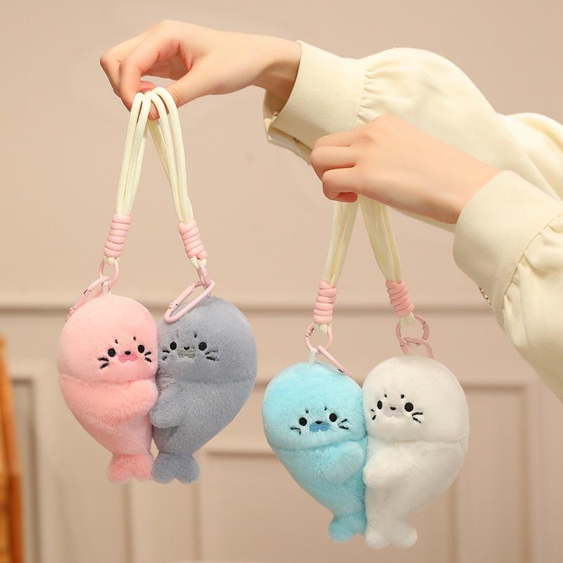 Couple ,Cartoon Ocean Magnetic Plush Gift for Valentine's Day Girlfriend Boyfriend,Sweethearts Bag Charm Bag Charm