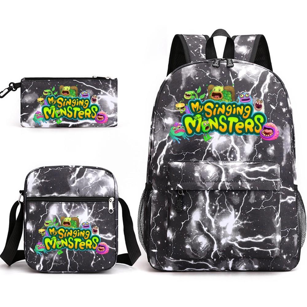 Monster Concert My Singing Monsters Three-Piece Schoolbag Backpack Large Capacity Student Schoolbag
