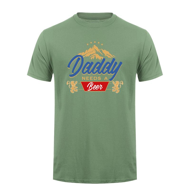 Daddy Needs A Beer Funny Father Dad Drinking Humor Graphic Tshirt Vintage T Shirts Fathers Day Gift Da913
