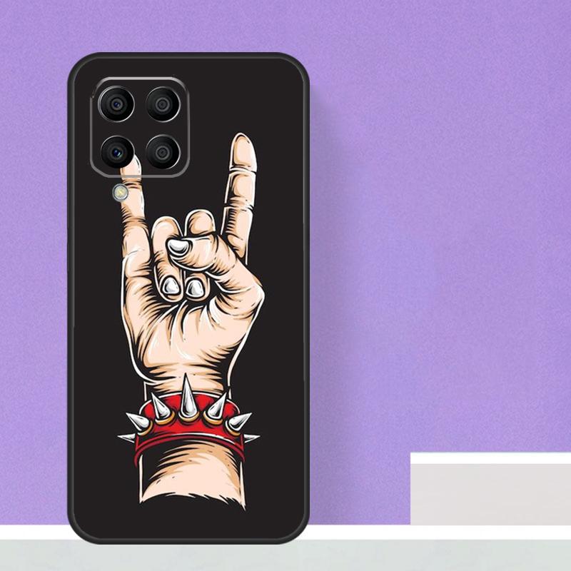 Rock and Roll Skull Case For Samsung Galaxy M23 M20 M32 M52 M56 M16 M36 M54 M34 M14 M35 M55 M15 M11 M31 M13 M53