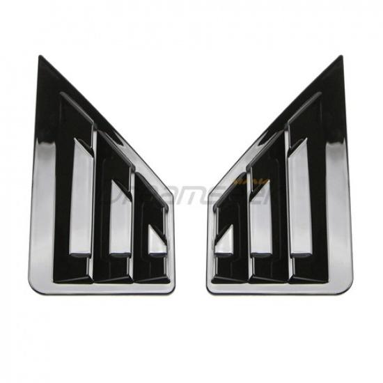 Pair Quarter Side Window Louver Cover For Toyota C-HR CHR 2018- Glossy Black