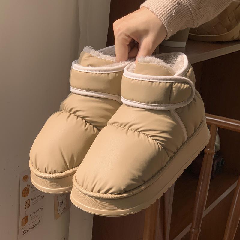 Cotton slippers winter bag heel 2025 new thickened outer wear cotton shoes indoor versatile couple velvet