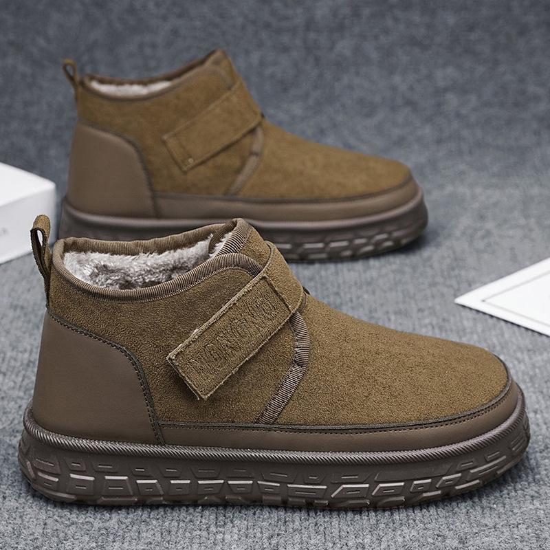 Winter new outdoor thick-soled non-slip velvet thickened warm cotton shoes Velcro snow boots