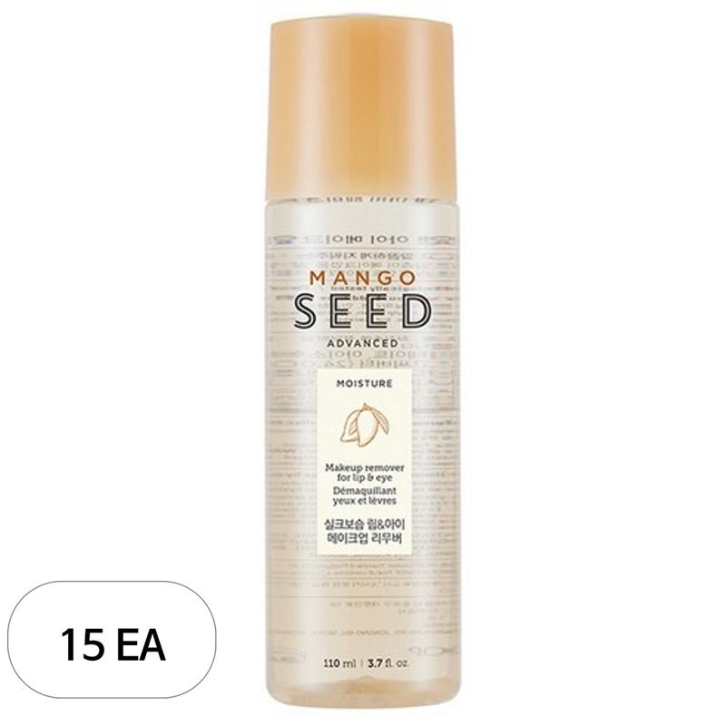 The Face Shop Mango Seed Silk Moisturizing Lip & Eye Remover, 110ml, 15 pcs