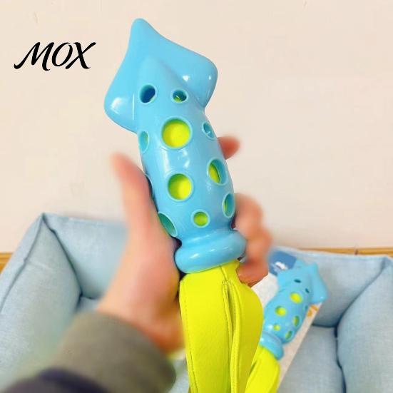 Small Medium Large Dog Toys Octopus Squid Chew Toy, Interactive Tug Squeaky Pet Molar Toy with Safe Teeth Grinding Fabric Strips, Waterproof for Dogs,