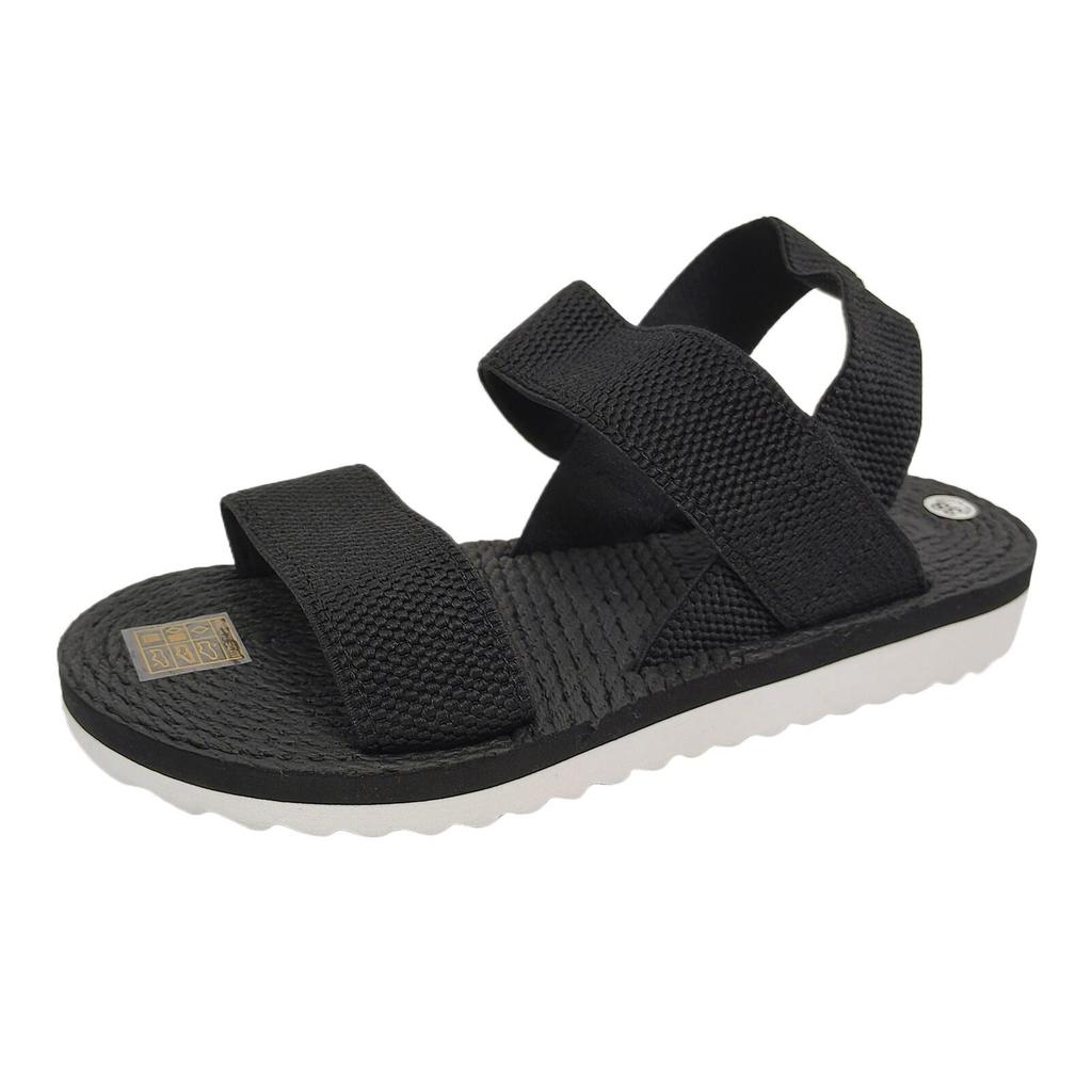Kadın Hafif Topuklu Sandalet Rahat Yumuşak Alt Slip on Flats Ayakkabı Trend Eşleşen Renk Ayakkabı Bağı Düz Sandalet
