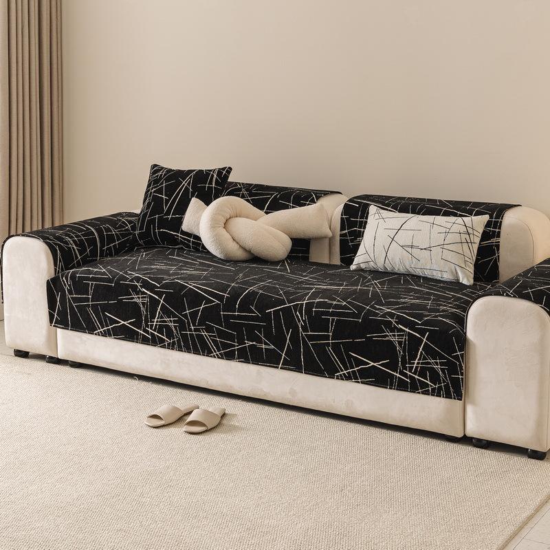 

Simple Straight Row Sofa Cushion New Four-Season Universal Cover Light Luxury High-End Non-Slip Leather Sofa Seat Cushion 70*70cm
