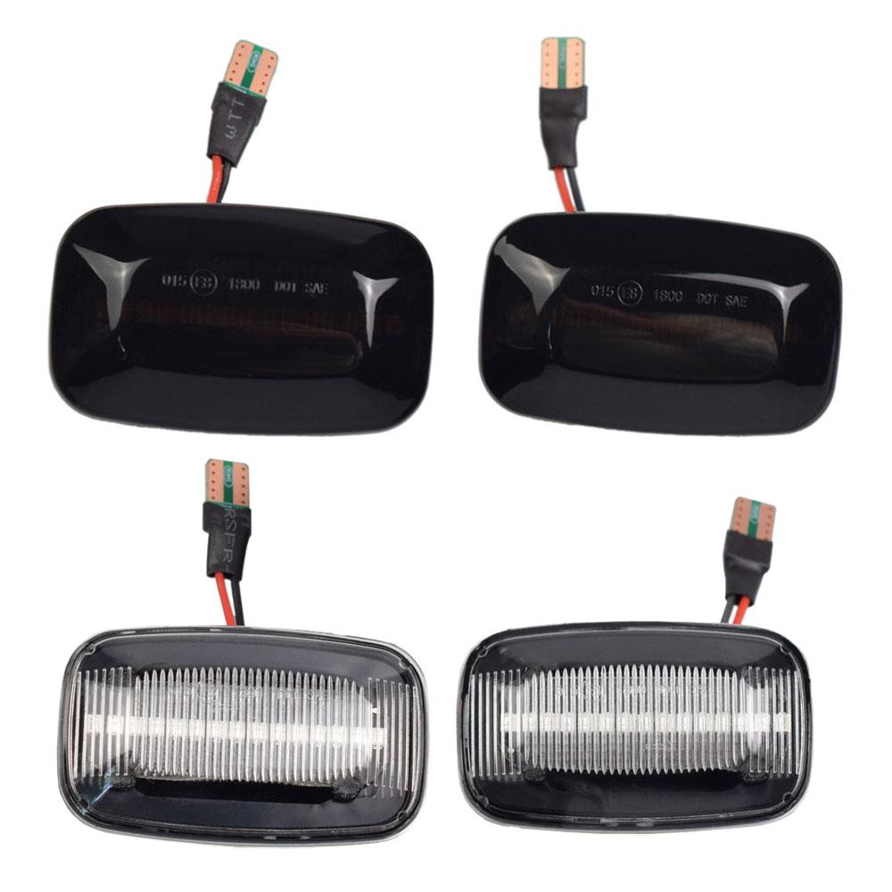 2Pcs For Toyota Landcruiser Land Cruiser 70 80 100 Series Flowing LED Side Marker Turn Signal Lights Indicator Blinker Lamps