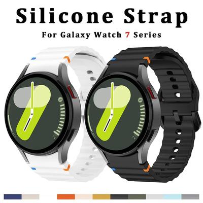 Original Silicone Band for Samsung Galaxy Watch 7 FE 6 4 Classic 5 Pro 44mm 40mm 43mm 47mm 45mm Bracelet Galaxy Watch6 7 Strap