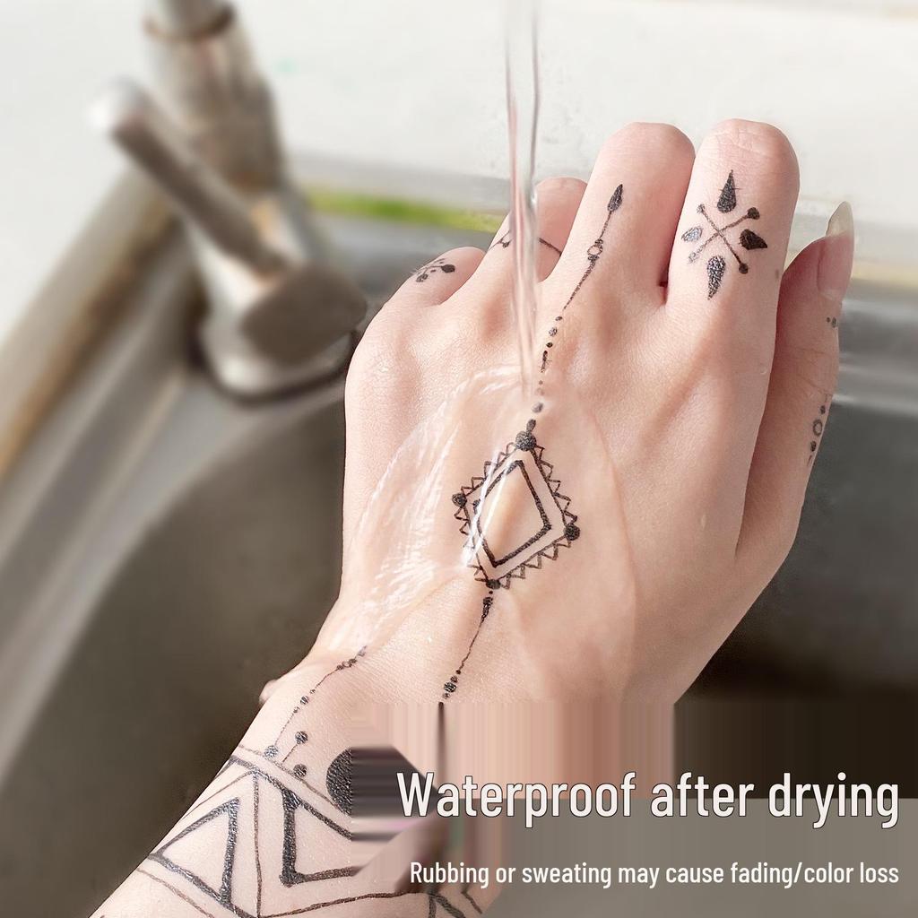 Anfängerfreundlicher Halloween Temporärer Tattoo Stift - Leicht abwaschbarer Hautmarker für Körperkunst