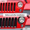 ABS Car Headlight Decorative Cover Grille Decoratiion Stickers For Jeep Wragnler JK 2007-2017 Car Exterior Accessories