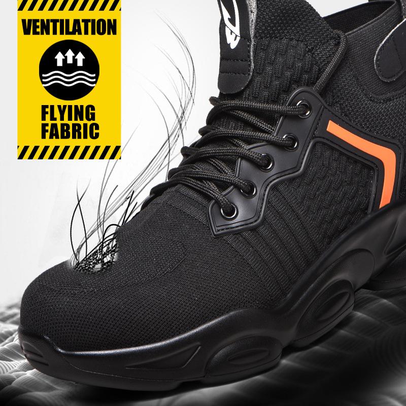 Smash-proof and Puncture-proof, New Fly-woven Breathable Labor Insurance Shoes, Lightweight Work Safety Shoes