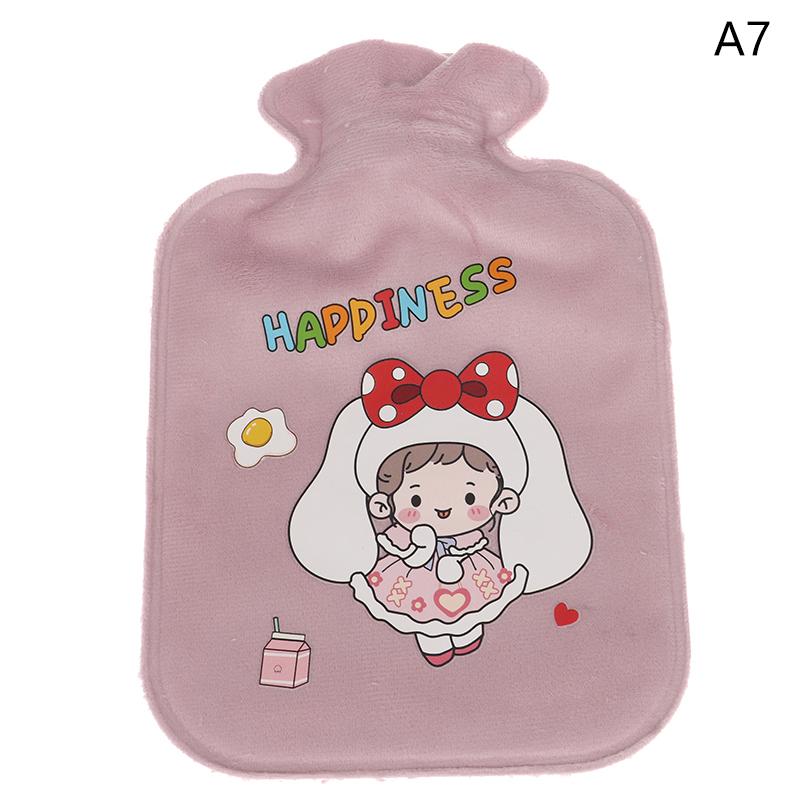 New 1PC Cartoon Plush Rabbit Bear Cat Hot Water Bottle Water Filling Velvet Portable Student Hand Warmer Cute Warm Water Bag