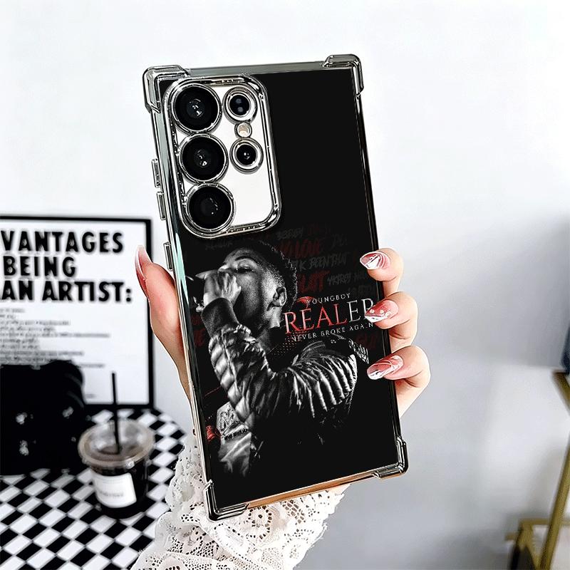 Rapper YoungBoy Plating Phone Case For Samsung Galaxy S24 S25 FE S26 Edge S23 Ultra S22 S21 Plus S20 Anti-Fall Airabag Cover