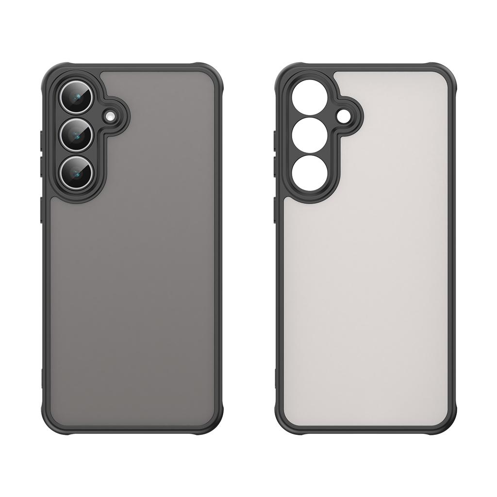 For Samsung Galaxy S25 FE Case Drop Proof Airbags Frosted Translucent PC+TPU Phone Back Cover