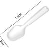 Althee 500pcs Disposable Plastic Spoons Clear Ice Cream Spoons Mini Spoons For Jelly Pudding Desert