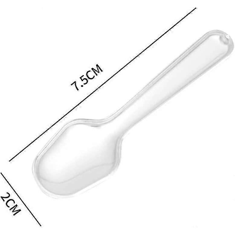 Althee 500pcs Disposable Plastic Spoons Clear Ice Cream Spoons Mini Spoons For Jelly Pudding Desert