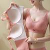 Large Size Bra for Women Adjustable Strapless Anti Glare Bra Women's Gathering Seamless Bra