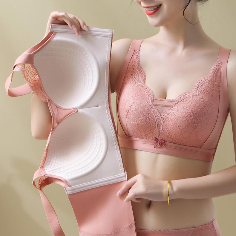Large Size Bra for Women Adjustable Strapless Anti Glare Bra Women's Gathering Seamless Bra