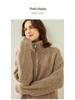 2024 Women's Wool Knit Half-Zip High Neck Sweater