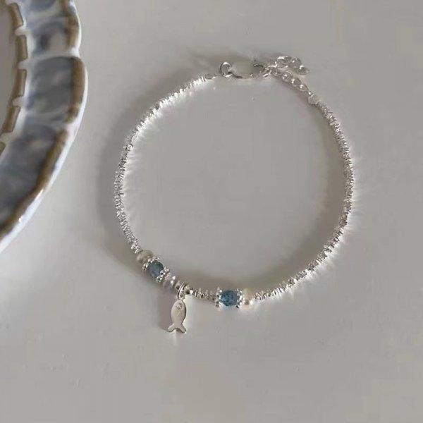 Sparkling Cherry Blossoms Butterfly Bracelet Women's Fashion Temperament Wave Moon Flower Adjustable Bracelet Wedding Jewelry