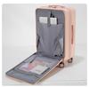 Large Capacity Front Opening Multifunctional Carry-On Trolley: Scratch & Wear-Resistant Travel Suitcase
