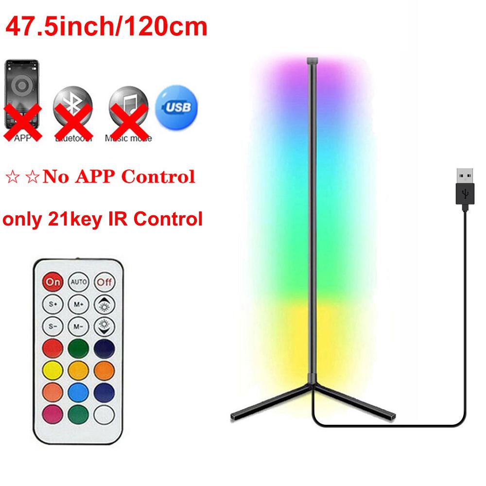 

120/160 см нордический напольный светильник для гостиной, питание от USB 63-дюймовый RGB-светильник с регулируемой яркостью, прикроватный светильник, домашний декор, подарок белый