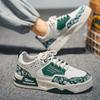 Leder Kaschublumenfarbabstimmung Low-Top College-Stil Lässige Sport-Board-Schuhe Dicksohlige Erhöhung Herrenschuhe