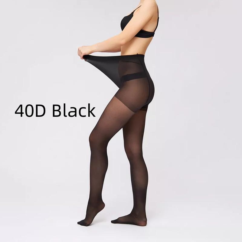 1 Pair Nylon Sheer Tights Women Pantyhose Summer Thin 10D 20D 40D Control Top Pantyhose With Reinforced Toes Streetwear Basic