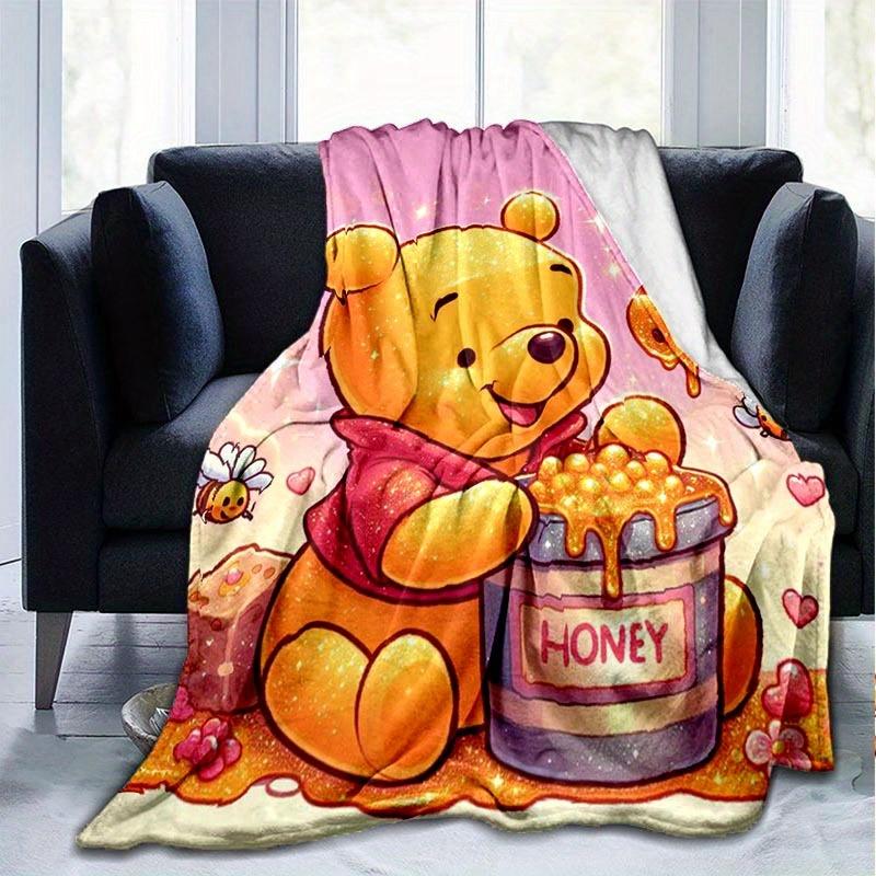 1pc Winnie The Pooh Printing Blanket - Soft, All-Season Throw for Living Room, Bedroom,Personalized Gift with Adorable Cartoon Design
