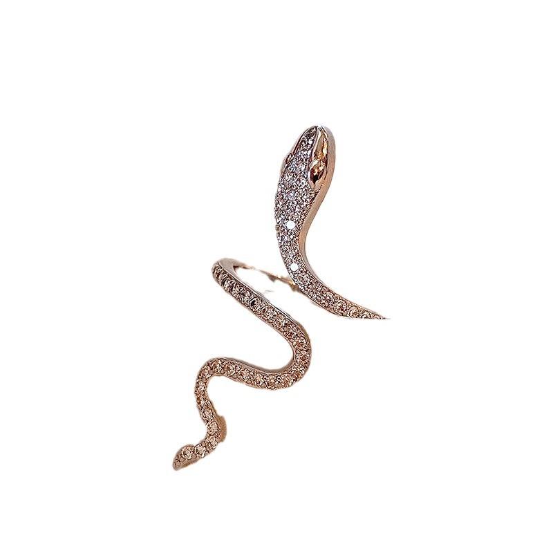 Serpentine Designer Ring, Female Niche Design Sense, Cold Wind, Open Index Finger Ring, Light Luxury Tide