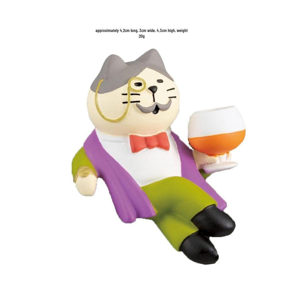 Piano Cat Resin Ornament Blind Box – Trendy Bartender Miniature Decoration & DIY Craft