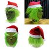 Rascal Grönt Monster Grinchen Mask Med Julhatt För Vuxen Cosplay Kul