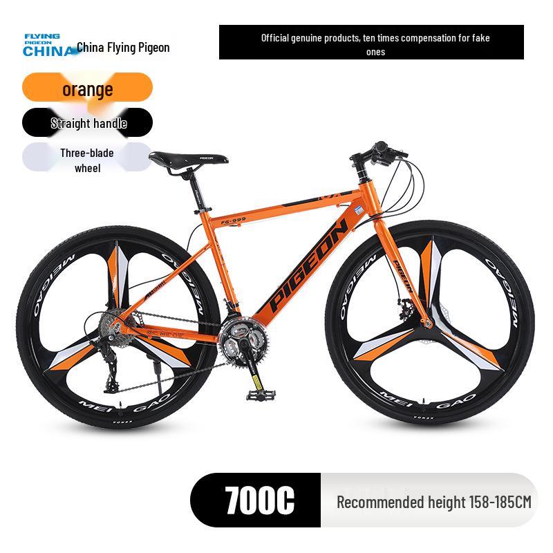 700C Road Bike with Spoke Wheel: Unisex Mountain Bicycle with Variable Speed