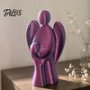 3D Printed PLA Ornaments Angel Figurine, Abstract with Kid Statue, Minimalist Sculpture, Healing Gifts for Best Friends Modern Desktop Ornament