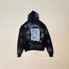 Matin Kim Womens Vintage Distressed Zip Hoodie Loose Fit Letter Print Streetwear Jacket Fall 2026